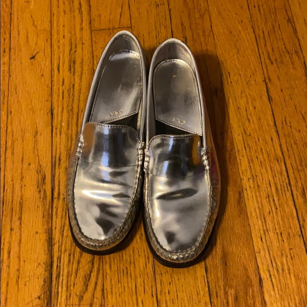 Mango Silver Loafers